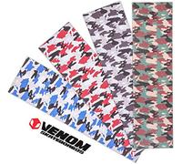 Venom Skateboards Pro Long Lasting Grip Tape 9" x 33" - Skateboard Accessories - Camo Red/Grey
