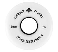 Venom Skateboards Thunder Clouds V2 All Terrain Street Skateboard Wheels Soft Grippy 78a Longboard Cruiser Perfect for Rough Ground - 60mm