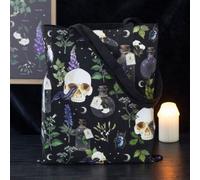 Venom & Vines Gothic Botanical Print Polycotton Tote Bag - Stylish & Durable