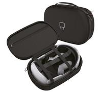 Venom VR Headset Storage and Carry Case for Meta Quest 2 and Meta Quest 3 | vr headset case, meta quest storage, hard shell carry case, controller compartments, travel, quest 2, quest 3