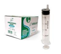 VENSALUD | Disposable needle-free, latex-free syringes | Pack 50 pcs. | Luer Slip | Eccentric Cone | Sterile Pet Food Syringe, Laboratories, Veterinary | Accurate Measurement | 20ml