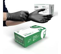 VENSALUD | Disposable NITRILE Gloves | Powder Free | Resistant | For Laboratories, Sanitary, Kitchen, Tattoo Studios, Veterinary, Cleaning, Examination | Latex Free | 100 pcs. | Black | Size XL
