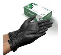 VENSALUD | Disposable NITRILE Gloves | Powder Free | Resistant | For Laboratories, Sanitary, Kitchen, Tattoo Studios, Veterinary, Cleaning, Examination | Latex Free | 100 pcs. | Black | Size S