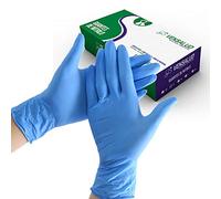 VENSALUD | Disposable NITRILE Gloves | Powder Free | Resistant | For Laboratories, Sanitary, Kitchen, Tattoo Studios, Veterinary, Cleaning, Examination | Latex Free | 100 pcs. | Blue | Size XS