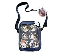 Vensivy Ita Bag DIY Transparent Crossbody Anime Pins Bag Shoulder Messenger Itabag Comic Anime Satchels, Dark Blue, One Size, Chic,unique