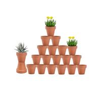 vensovo 3 Inch Terra Cotta Pots with Drainage - 20 Pack Clay Flower Pots, Succulent Nursery Pots Great for Plants, Crafts, Wedding Favor