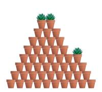 vensovo 48 Pcs Tiny Terracotta Pots - 5CM Small Mini Clay Pots with Drainage Holes for Indoor/Outdoor Succulent Plants, Crafts, Wedding Favor