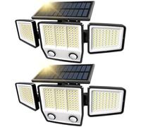 VENSSTNOR Solar Lights Outdoor Garden Motion Sensor - 3000LM 236LEDs Security Lights Outdoor with Dual Sensors, 3 Lighting Modes, 270° Illumination, IP65 Waterproof Security Flood Lights (2 Pack)