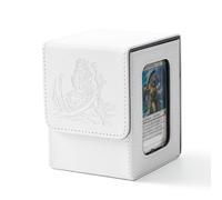Venssu Cat Themed MTG Deck Box with Commander Display (White and Grey)