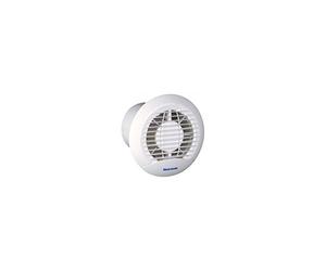Vent-Axia Eclipse 100XT Modern White Bathroom Extractor Fan with Remote Control, 157mm Diameter, 26L/s Airflow, 34dB Noise Level