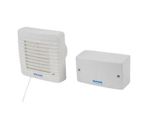 Vent Axia VA100SVXH12 4" LV Axial Bathroom Auto Shutter Fan Humidistat Pull Cord