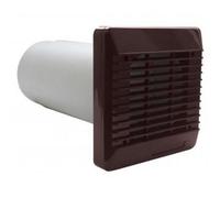Vent-Axia Vent Axia 254100 Wall Duct & Grille Vent Kit 100mm / 4 Inch (Brown)