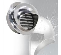 Vent Cap Wall Round Exhaust Hood - 304 Stainless Steel Rainproof Air Outlet for Indoor and Outdoor Extractors