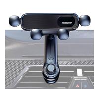 Vent Clip Phone Holder for Car - Universal 3.5in Carbon Fiber, 360 Degrees Rotate Convenient Mounting Hook, Smartphone Cradle with Silicone Padded Grips | Automatic Locking Linkage