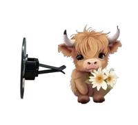 Vent Clips Air Freshener 2D Acrylic Refillable Cute Highland Cow Shape