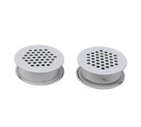 Vent Cover, 2Pcs Round White Air Vent Stainless Steel Attic Vent Exhaust Fan Cover Mesh Hole Air Vents for Bathroom Office Kitchen Ventilation