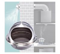 vent cover,air vent covers for walls, Air Vent Ventilation Outlet Hood,Weatherproof Grille Tilting Shutters(100Mm/4In)