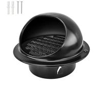 Vent Cover Black Ventilation Grille Stainless Steel Air Vent Extractor 100/150/200mm Vent Systems for HVAC, Wall, Ceiling Floor Vents(100 mm)
