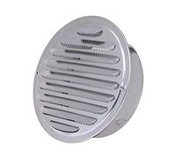 Vent Cover Grill 304 stainless steel flat cap exterior wall ventilation with protective mesh bathroom outdoor windscreen grille ventilation cover (Color : 200mm)(Color:150mm)