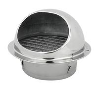 Vent Cover Grill 304 stainless steel wall ceiling exterior wall ventilation duct hemispherical ventilation exhaust grille cover outdoor exhaust hood(Color : 160mm)(Color:150mm)