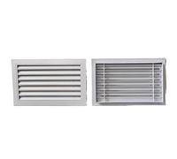 Vent Cover Grill Aluminium alloy louvre ventilation cooling window wall outlet rain outlet air conditioning decorative cover plate breathable ventilation grille cover plate(Size:355 * 555)
