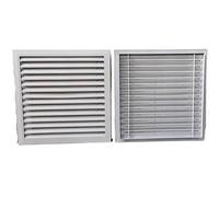Vent Cover Grill Aluminium alloy louvre ventilation cooling window wall outlet rain outlet air conditioning decorative cover plate breathable ventilation grille cover plate(Size:655 * 655)