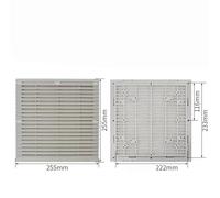 Vent Cover Grill Plastic Ventilation Filter Heat Dissipation Filter with Rubber Gasket Distribution Box Flow Fan Ventilation Heat Dissipation Grille(Color:E,Size:Without gaskets)