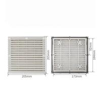 Vent Cover Grill Plastic Ventilation Filter Heat Dissipation Filter with Rubber Gasket Distribution Box Flow Fan Ventilation Heat Dissipation Grille(Color:D,Size:With gaskets)