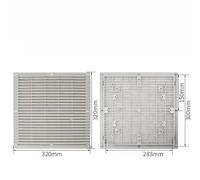 Vent Cover Grill Plastic Ventilation Filter Heat Dissipation Filter with Rubber Gasket Distribution Box Flow Fan Ventilation Heat Dissipation Grille(Color:F,Size:Without gaskets)