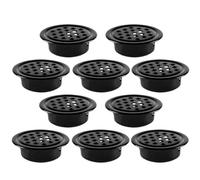 Vent Cover Grille,Vent Cover Vent Cover 10pcs Round Cabinet Air Duct Vent Dia.19mm-53mm Steel Louver Mesh Hole Plug Decoration Cover Wardrobe Grille Ventilation Systems(Black 53mm)(Black 25mm)