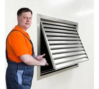 Vent Covers Exterior Louvered, Wall/Celling Mount Attic Crawl Spaces Metal Ventilation Grille/Access Panel, for Kitchen Factory Bathroom(WxH 45x55cm/17.7xx21.7in)