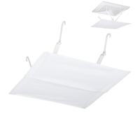 Vent Deflector Square Central Air Conditioner with Hooks | White Finish, Iron Plastic Cloth Build, for Outlets and Ceiling Cassette Units, Sleek Minimalist Look