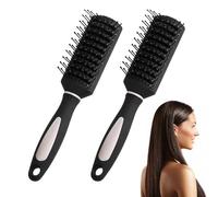 Vent Hair Brush, 2-Pack Hair Styling Brush Set for Women, Gentle Detangling & Heatless Curls, Anti-Static Round Paddle Comb for All Types, Salon-At-Home Styling Tools