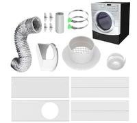 Vent Kit for Dryer, Dryer Vent Kit for Electric Dryer, Ventilation Seal Plates for Dryers, Dryer Vent Parts, Tumble Dryer Connector for Sliding