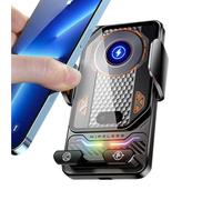 Vent Phone Mount - Wireless Charging Smartphone Rack | Anti-Slip Adjustable Cradles | Universal Black ABS Holder | Sedan Pickup Truck | Tractor Trailer | Navigation Communication Tool