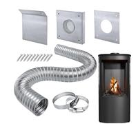 Vent Pipe for Pellet Stove - Rust Resistant Air Intake Tube, Durablee Fireplace Ventilation Accessory, Efficient Heating Exhaust System, Heavy Duty Flue Connector | Sturdy Stove Pipe Kit