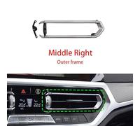 Vent Slats/Blades Car Front Middle AC Air Conditioner Vent Grill Slider Clip Repair Kit/Fit For BMW 2 3 4 Z4 Series F40 F44 G20 G28 G29 2017 2018 2019 Vent Grille(MR-Outer frame)