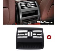 Vent Slats/Blades LHD RHD Car Front Rear Air Conditioning Chromed AC Vent Grille Outlet Cover Panel For BMW 5 Series F10 F11 F18 520i 523i 525i Vent Grille(Model A With Chrome)
