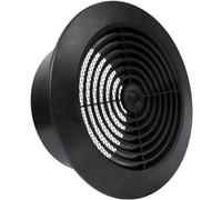 Vent Systems 100 mm / 3.93'' Inch - Black - Plastic - Dismantable Ceiling Grille - Round Air Vent Louver - Grill Cover - Nylon Screen - HVAC Vents for Bathroom, Home Office, Kitchen
