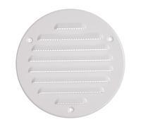 Vent Systems 100 mm / 3.94" Inch - White Scratch Resistant Metal Vent Cover - Round Soffit Air Vent Louver - Grille Cover - Built-in Mesh Screen - HVAC Vents for Bathroom, Home Office, Kitchen