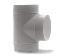 Vent Systems 100 mm / 4" Inch 3-Way Duct Connector - ABS Plastic HVAC Inline Ducting Fittings for Round PVC Flexible or Rigid Vent Hose Pipe - Dryer Air Ventilation System Tube Adapter