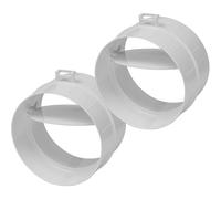 Vent Systems 100 mm / 4" Inch Backdraft Damper Stopper - Pack of 2 - Male Fit Dryer Vent Backflow with Shutter - ABS Plastic - One-Way Airflow Ducting Insert - Inline Fan Vent Deflector