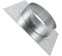 Vent Systems 100 mm / 4" Inch Duct Connector Flange - Galvanized Steel Ducting Pipe Adapter with Square Spigot Wall Plate - Dryer Vent, PVC Pipe, HVAC - Pipe Flange for Heating, Cooling, Air Vent