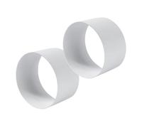 Vent Systems 100 mm / 4" Inch - Pack of 2 - Round Female Duct Connector - ABS Plastic HVAC Ducting Fittings for Round PVC Flexible or Rigid Vent Hose Pipe - Air Ventilation System Tube Adapter