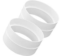 Vent Systems 100 mm / 4" Inch - Pack of 2 - Round Male Duct Connector - ABS Plastic HVAC Inline Ducting Fittings for PVC Flexible or Rigid Vent Hose Pipe - Air Ventilation System Adapter