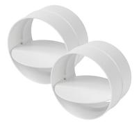Vent Systems 100 mm / 4" Inch - Pack of 2 - Round Male Duct Connector with Shutter - ABS Plastic HVAC Ducting Fittings for PVC Flexible or Rigid Vent Hose Pipe - Air Ventilation System Adapter