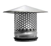 Vent Systems 100 mm / 4 Inch Roof Pipe Cover - Galvanised Steel Cowl Hood with EPDM Seal Gasket - Chimney Cap/Rain Cap Air Extractor with Metal Mesh for Air Exhaust, Flue, Tumble Dryer, Stove Pipe