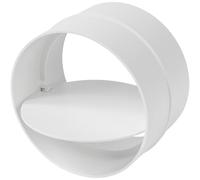 Vent Systems 100 mm / 4" Inch Round Male Duct Connector with Shutter - ABS Plastic HVAC Ducting Fittings for PVC Flexible or Rigid Vent Hose Pipe - Air Ventilation System Adapter