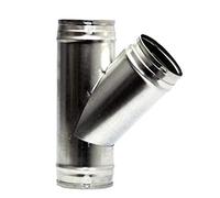 Vent Systems Ø100mm / 4" Inch T-Shape Duct Connector, Splitter - 3-Way Round Galvanised Steel Pipe Adapter for Airflow, Ventilation, HVAC, Vent Hose - Durable Metal Duct Fitting - Ducting Joint
