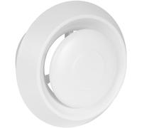 Vent Systems 100mm / 4" Inch White Adjustable Plastic Air Diffuser - Round Air Universal Vent - Ceiling, Wall Duct Cover - Interior Hot and Cold Air Distribution for Bathroom, Kitchen, Shed